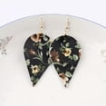 thumbnail image 2 of Boho Paisley Flower Teardrop Pinched Leaf Hook Earrings for Women Spring Jewelry, 2 of 2