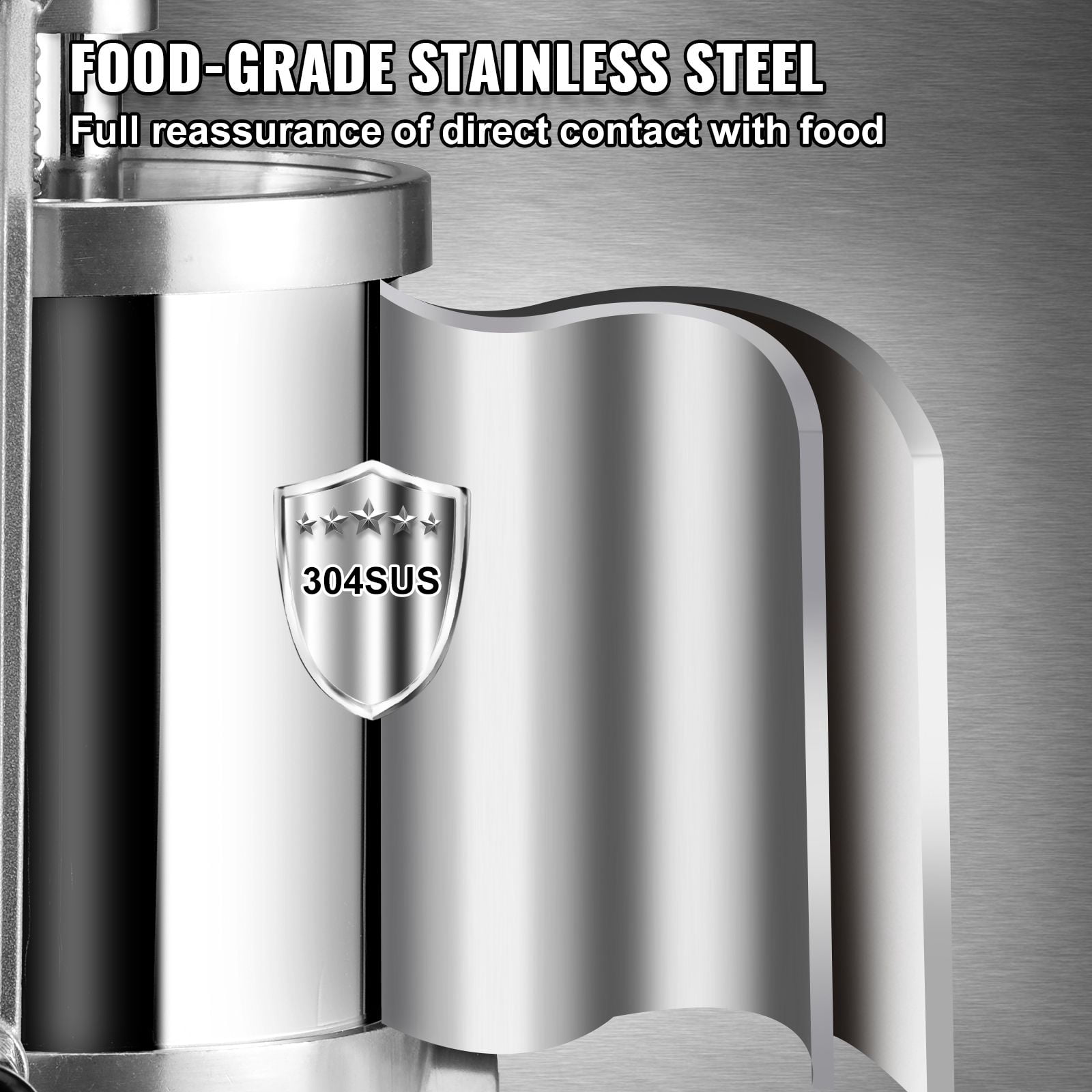 Manual Sausage Stuffer 2.5 lbs Capacity, 304 Stainless Steel, 3 Filling Tubes, Suction Base, Air Release Valve for Home Commercial Use