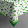 thumbnail image 3 of Irish Green Clover Shamrock Table Cloth,Wrinkle Free Table Cover with Polyester,Waterproof Reusable Tablecloth for Home Decor Summer Spring Picnic Dining Holiday (Rectangle,60x84inch), 3 of 5