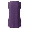 thumbnail image 5 of KBZDBZC Womens Tank Tops Women's Summer Sleeveless Tank Top Loose Fit Casual Crew Neck T Shirts Basic Tee Tops Plus Size Tank Tops for Women Tank Top for Women (Purple,XXL), 5 of 5