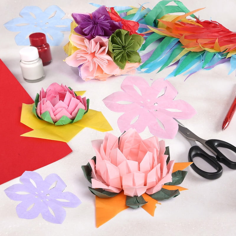 Naler 240 Sheets Tissue Paper 24 Color Craft Paper Wrapping Paper Crafts Colorful Paper for Wedding Birthday Gift Wrap Christmas Holiday Decoration (29 x 20 cm)