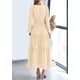 thumbnail image 4 of Vestido PRETTYGARDEN 2025 Maxi Cuello en V Manga Larga Beige M, 4 of 7