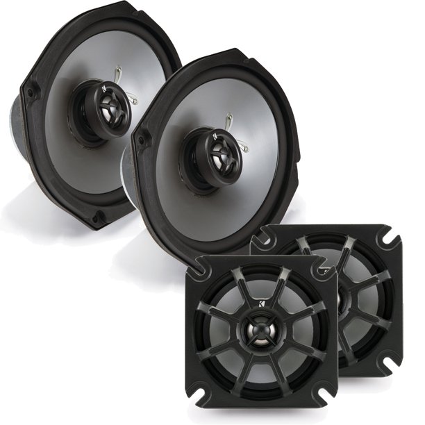 Kicker Motorcycle 4 Inch and 6x9 2ohm Speaker Package