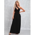thumbnail image 2 of Anbech Women's Sexy Cutout Dress Out Keyhole Sleeveless Bodycon Party Long Dress2022,Black, 2 of 7