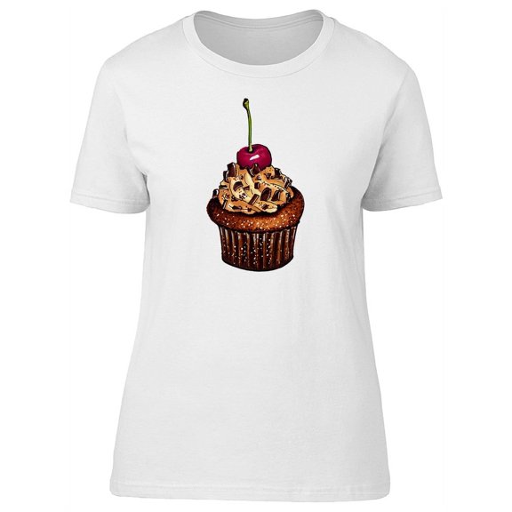 Cute Chocolate Cupcake Doodle Tee Women's -Image by Shutterstock