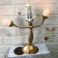 thumbnail image 2 of Notebook La Bella y La Bestia Candelabro Candelabro Luz LED para Mesa de Boda Fiesta de Navidad Decoración del Hogar, Dorado, 2 of 5