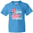 thumbnail image 3 of Inktastic Glam Pink Flamingo with Pearls Youth T-Shirt, 3 of 5