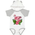 thumbnail image 3 of Inktastic Flamingo with Tropical Flowers Boys or Girls Baby Bodysuit, 3 of 5
