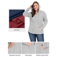 thumbnail image 3 of Gleelist Women's Full Zip Up Hoodie Sweatshirts Plus Size Long Sleeve Oversized Casual Hoodies Sweatshirt Jackets with Pockets(1X-5X), 3 of 8