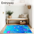 thumbnail image 3 of ODIKA 8'x10' Machine Washable Non-Slip Area Rug, Deep Ocean Discovery Ensemble Vibrant Animated Ecosystem High Traffic Rug, Blue, 720663, 3 of 7