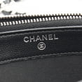 thumbnail image 4 of Pre-Owned CHANEL Double Zip Shoulder Bag in Grained Calfskin Leather, Black, Women's,... (Good), 4 of 7