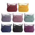 thumbnail image 3 of CHUANK White Hand Bag 2023 Nylon Cloth Bag One Shoulder Bag Lightweight Tote Bag Large Capacity Bag Multi Pockets Large Capacity Waterproof Casual Messenger Bag Shoulder Bag Shoulder Bag, 3 of 8