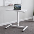 thumbnail image 3 of FixtureDisplays® Table Debout/assis Blanc 28X19 Pouces avec Hauteur Réglable de 28 à 45 Pouces avec Roues Verrouillables Assemblage Facile 15730, 3 of 12