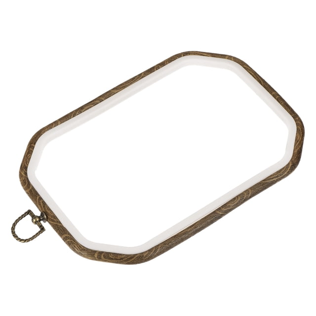 Unique Bargains 9x6.5' Rubber Octagon Embroidery Hoop Frame Cross-Stitch Sewing Ring