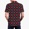thumbnail image 3 of Balery Red Rooster Printed Men’s Short Sleeve Polo Shirt, Midweight Men's Shirt,Golf Polo shirts -4X-Large, 3 of 8