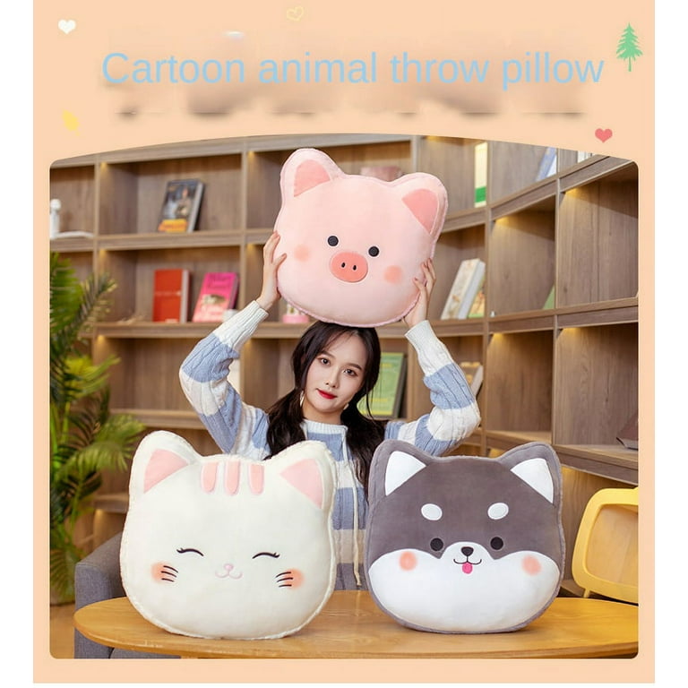 Homgreen Kids Pillow Cat Plush Pillows Toy Soft Gift Baby Girl Gifts Gray 15.7 Inches Walmart