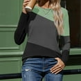 thumbnail image 6 of Women's Plus Size Shirts Fashion Color Block Tops Round Neck Long Sleeve Blouses Dressy Casual Going Out Clothes, 6 of 6
