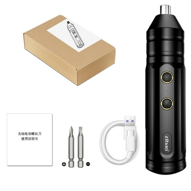 Amdohai Electric Screwdriver Set with Screw Bits Rechargeable Small Household Electric Hand Drill Full-automatic Screwdriver Tool