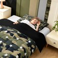 thumbnail image 4 of Manfei Minimalism Camo Twin Comforter Sets, Old Fashion Camouflage Bedding Set, Dark Olive Green, Black Reversible, 2-Piece, 1 Comforter and 1 Pillowcase, 4 of 7