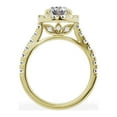 thumbnail image 3 of Unique Moments 2.50 ct Lab Grown Diamond Halo Oval Engagement Ring 14K Yellow Gold, 3 of 7