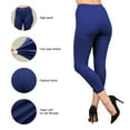 thumbnail image 7 of Hitime Capri Workout Leggings for Women Super Soft Stretchy High Waisted Capri Length Royal Blue Sizes L-XL Yoga Workout Running, 7 of 7