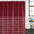 thumbnail image 4 of Small Stall Shower Curtain 36x78 Inch Narrow Half Size Red Striped Bath Curtains Bathroom Decor, Vintage Stripes Ombre Waterproof Fabric Shower Curtain Set with Hooks 36 Inch, 4 of 7