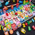 thumbnail image 4 of Gwong Juguete Educación Early Toy Forma Digital Forma Match Gift Cuentas de madera Números Cumplimiento para niños Gwong 30007669, 4 of 6
