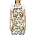 thumbnail image 3 of Pofeuu Hawaiian Style Print Aprons with Pockets, Cute Aprons for Kitchen, Cooking, Server, Barber, Chef Apron, 3 of 7