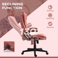 thumbnail image 6 of HOMCOM 6 Point Vibrating Massage Office Chair with Heat, Microfiber High Back Executive Office Chair with Reclining Backrest, Armrests, Orange-red, 6 of 9