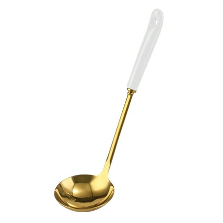 

Sijiali 1Pcs Hot Pot Spoon Multifunctional High-temperature Resistance Lightweight Stainless Steel Household Soup Ladle for Kitchen