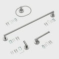 thumbnail image 2 of GlideRite Hardware GlideRite 4-Piece Bathroom Hardware Set - 9024-KIT-RD Pack of 1 - Satin Nickel/Nickel Finish, 2 of 8