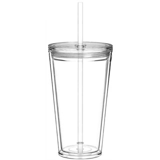 STRATA CUPS 24 Pack Skinny Clear Tumblers with Lid and Straw Bulk - 16oz  Double Wall White Acrylic T…See more STRATA CUPS 24 Pack Skinny Clear