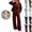 Brown, variant on Mfakffe Womens 2‑Piece Tracksuit Set Henley Long Sleeve Top & Drawstring Wide Leg Pants Loose Soft Matching Loungewear Outfit