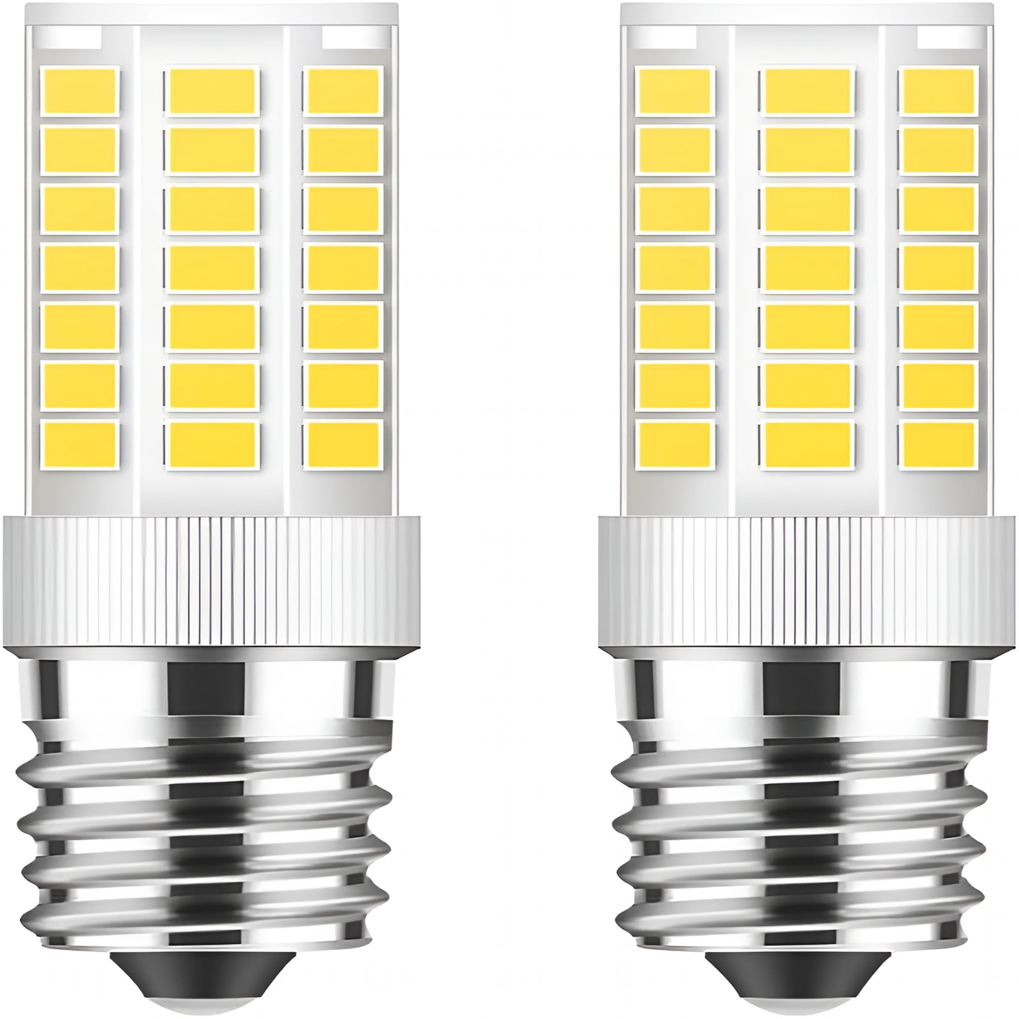 HIBIBUD 2 Pack E17 Microwave Bulb, Dimmable, 5W, Daylight White 6000K, 40W Halogen Replacement for Microwave, Oven, Range Hood, Refrigerator, Over Stove, Appliance, Intermediate Base