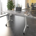 thumbnail image 4 of Scranton & Co Engineered Wood 72-inch Trapezoid Modular Conference Table in Gray, 4 of 8