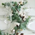 thumbnail image 2 of Balsa Circle 5 feet Green Artificial Eucalyptus Leaves Cotton Balls Vine Greenery Garland, 2 of 6