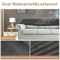 thumbnail image 5 of SANMADROLA Sofa Covers 100% Waterproof Slipcover Velvet Stretch Couch Cover for 3 Cushion Sofa Non Slip Leakproof Washable Furniture Protector for Kids Dogs Cats Pets, Gray, Sofa, 5 of 9