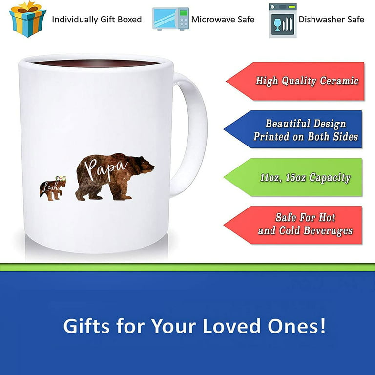 Papa Bear, Mama Bear, Baby Bear, Papa Bear Gift, Papa Mug, Papa Bear Gift,  Mama Papa Baby, New Dad Gift, Gifts for Dad, Coffee Mug MPH406 