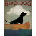 thumbnail image 2 of Fowler, Ryan 20x24 Black Ornate Wood Framed with Double Matting Museum Art Print Titled - Black Dog Canoe, 2 of 4