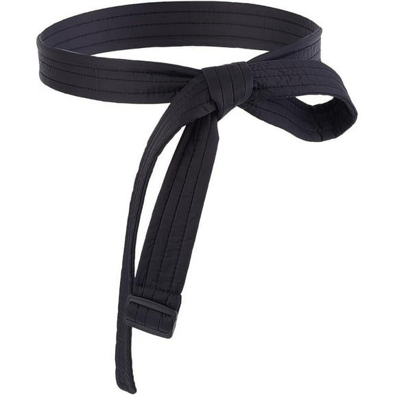 69.7Inch Cloth Sash Waistband Belts Down Coat Ribbon Black