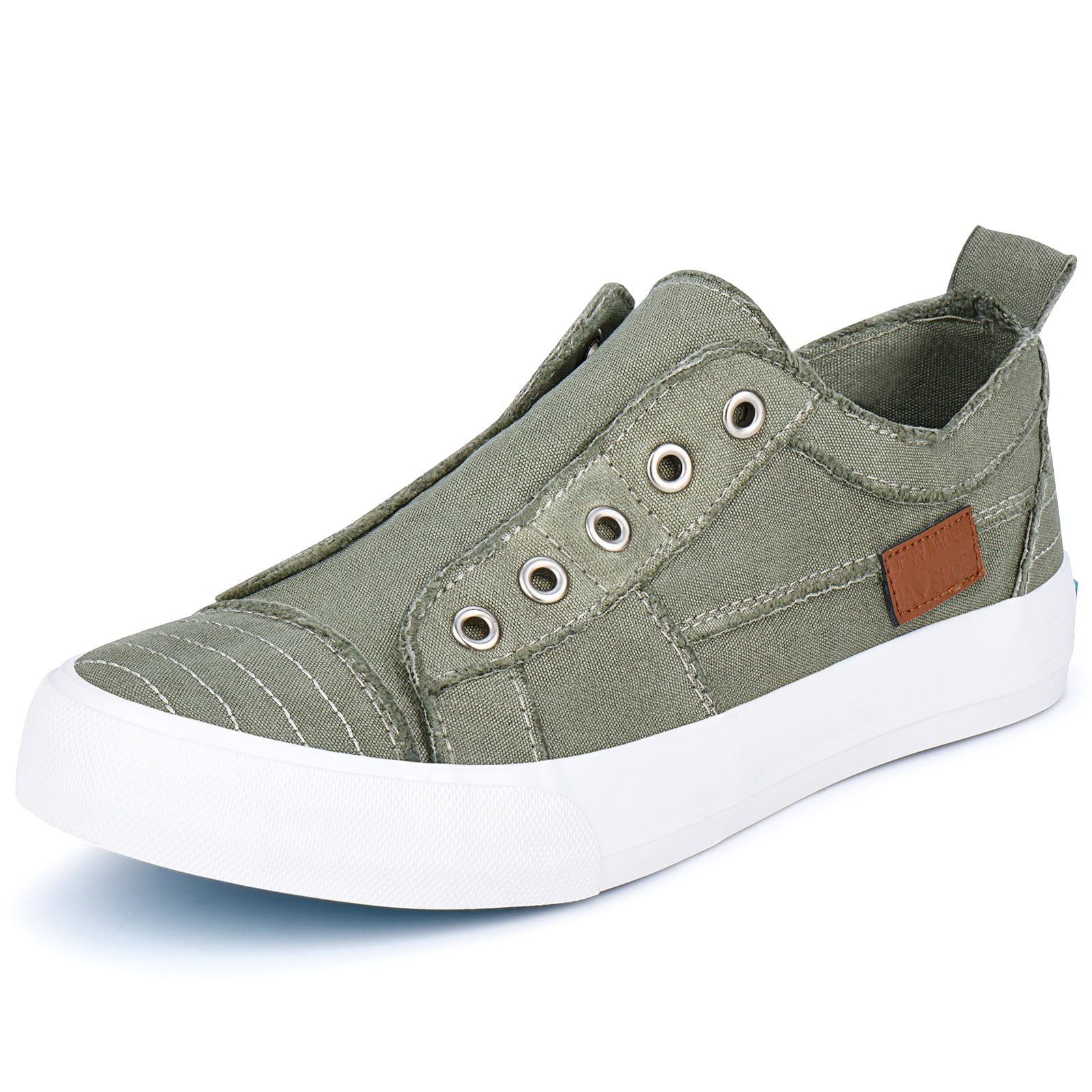 women's laceless canvas sneakers