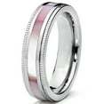 thumbnail image 2 of Metal Masters Titanium Womens Pink Hues Mother of Pearl Inlaid Band Ring Comfort-Fit 5mm, 2 of 8
