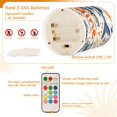 thumbnail image 5 of Yayeee Flameless Candles with Remote Flickering Battery Operated Multi Color Changing, Blue Sardines Pattern, 5 of 7