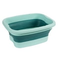 thumbnail image 2 of Soumake Foldable Wash Basin Plastic Portable Pool Foot Bath Basin Kitchen Fruit Vegetable Washing Basin Footbath Tub Camping Laundry Car Wash Basin, 2 of 7