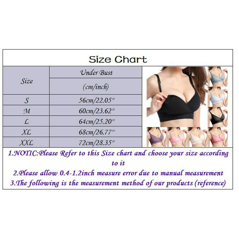 Fattazi Bras For Women Plus Size Women's European And American Pregnant  Women's Underwear Without Steel Ring Front Button Feeding Bra Large Bra