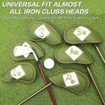 thumbnail image 6 of FINGER TEN Golf Iron Head Covers Value 8/11/12 Piece Set, Synthetic Leather Deluxe Club Headcover, Universal Fit Main Iron Clubs Gift Set, 6 of 7