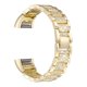 thumbnail image 1 of Matsuzay correa de reloj de sólida de acero inoxidable, diamantes de imitación, Kit de reparación de correa de reloj, repuesto para Relojes inteligentes Dorado, 1 of 6