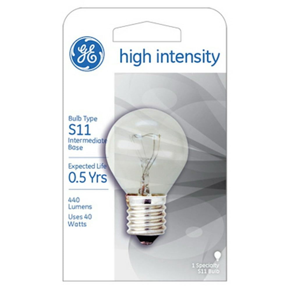 GE 40S11N1 40W Clear High Intensity Appliance Light Bulb