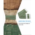 thumbnail image 4 of Farmhouse Dark Sage Green Brown Blackout Curtains, French Door Curtains for Door Window, Vintage Wooden Striped Privacy Drapery for Patio/Sidelight Doors, 1 Panel with Tieback, 25 x 72 Inches, 4 of 6