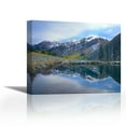 thumbnail image 1 of Pond and mountains, Maroon Bells-Snowmass Wilderness Area, Colorado - Contemporary Fine Art Giclee on Canvas Gallery Wrap - wall décor - Art painting - 36 x 30 Inch - Ready to Hang, 1 of 2